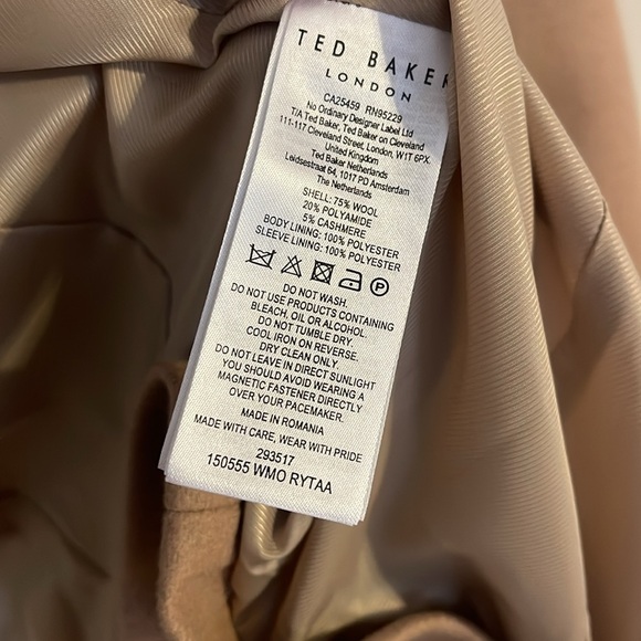 TED BAKER
Camel Rytaa Short Wool Wrap Coat - Picture 13 of 14